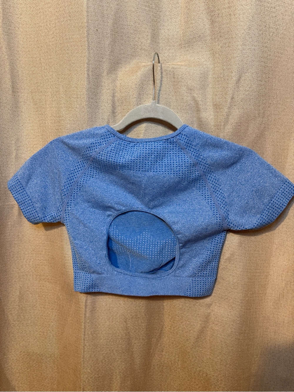 Women’s  Blue Knit Cropped Top - Unbranded - Picture 3 of 3